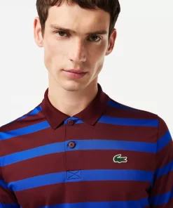 Lacoste Golf>Golf Polohemd Aus Recycelten Fasern Mit Uv-Schutz Burgunder / Blau Q5I