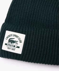 Lacoste Golf>Golf-Beanie Mit Windschutz Sinople Grun Yzp