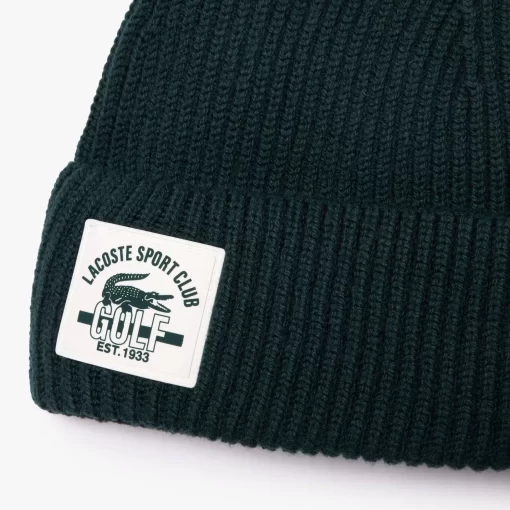 Lacoste Golf>Golf-Beanie Mit Windschutz Sinople Grun Yzp