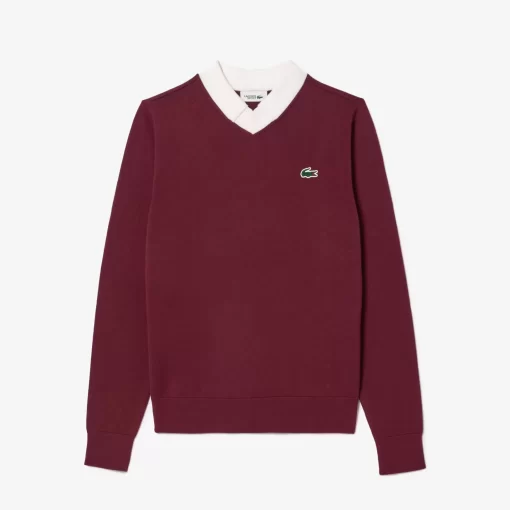 Lacoste Golf>Golf-Pullover Aus Pima-Baumwolle Burgunder / Weis Iv0