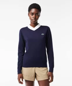 Lacoste Golf>Golf-Pullover Aus Pima-Baumwolle Navy Blau / Weis 525