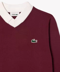 Lacoste Golf>Golf-Pullover Aus Pima-Baumwolle Burgunder / Weis Iv0