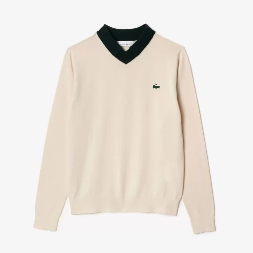 Lacoste Golf>Golf-Pullover Aus Pima-Baumwolle Weis / Grun Pib