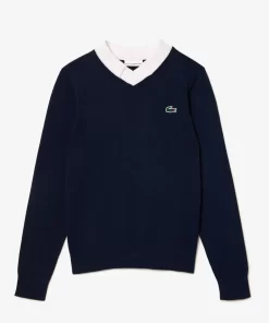 Lacoste Golf>Golf-Pullover Aus Pima-Baumwolle Navy Blau / Weis 525