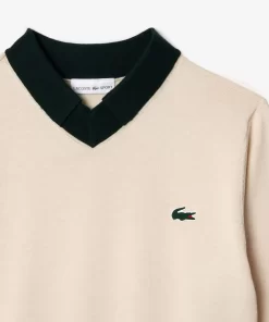 Lacoste Golf>Golf-Pullover Aus Pima-Baumwolle Weis / Grun Pib