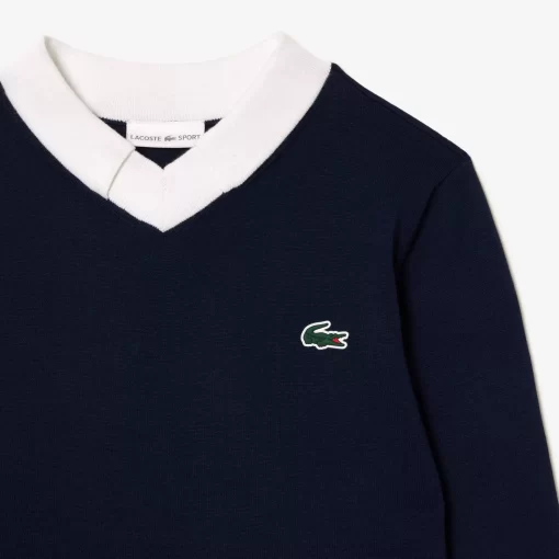 Lacoste Golf>Golf-Pullover Aus Pima-Baumwolle Navy Blau / Weis 525