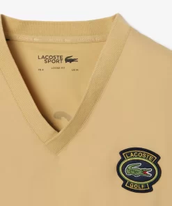 Lacoste Golf>Golf-Sweatshirt Mit Windschutz Im Lockeren Schnitt Beige Ixq