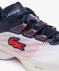 Lacoste Tennis>Herren Ag-Lt23 Ultra Sneakers Aus Textil Wht/Nvy/Red 407