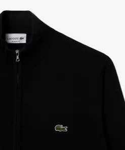 Lacoste Pullover>Herren Baumwollpullover Aus Bio-Baumwolle Mit Stehkragen Schwarz 031