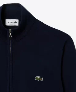 Lacoste Pullover>Herren Baumwollpullover Aus Bio-Baumwolle Mit Stehkragen Navy Blau 166