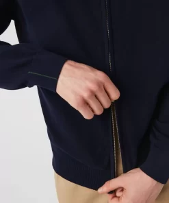 Lacoste Pullover>Herren Baumwollpullover Aus Bio-Baumwolle Mit Stehkragen Navy Blau 166