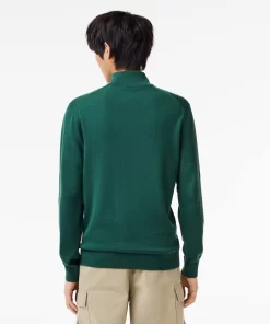 Lacoste Pullover>Herren Baumwollpullover Mit Reisverschluss Sinople Grun Yzp