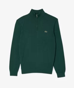 Lacoste Pullover>Herren Baumwollpullover Mit Reisverschluss Sinople Grun Yzp