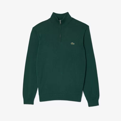 Lacoste Pullover>Herren Baumwollpullover Mit Reisverschluss Sinople Grun Yzp