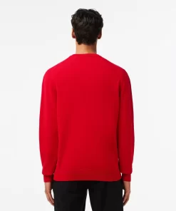 Lacoste Pullover>Herren Baumwollpullover Mit V-Ausschnitt Rot 240