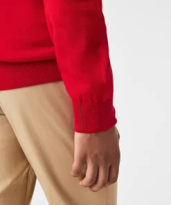 Lacoste Pullover>Herren Baumwollpullover Mit V-Ausschnitt Rot 240