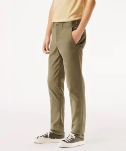 Lacoste Hosen & Shorts>Herren Baumwoll-Stretch-Hose New Classic Khaki Grun 316