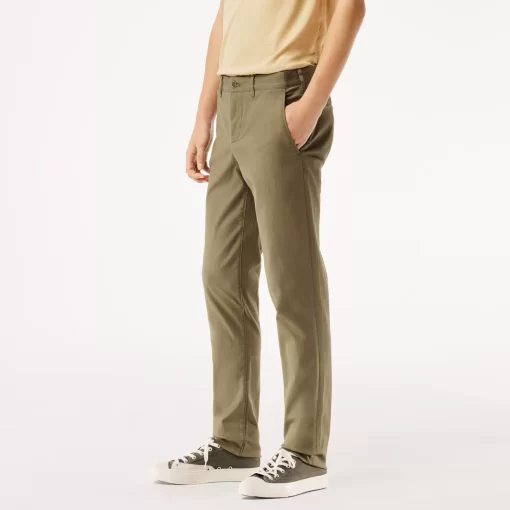 Lacoste Hosen & Shorts>Herren Baumwoll-Stretch-Hose New Classic Khaki Grun 316