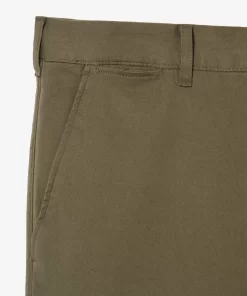 Lacoste Hosen & Shorts>Herren Baumwoll-Stretch-Hose New Classic Khaki Grun 316