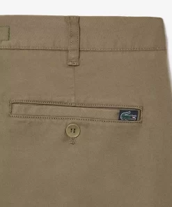 Lacoste Hosen & Shorts>Herren Baumwoll-Stretch-Hose New Classic Khaki Grun 316