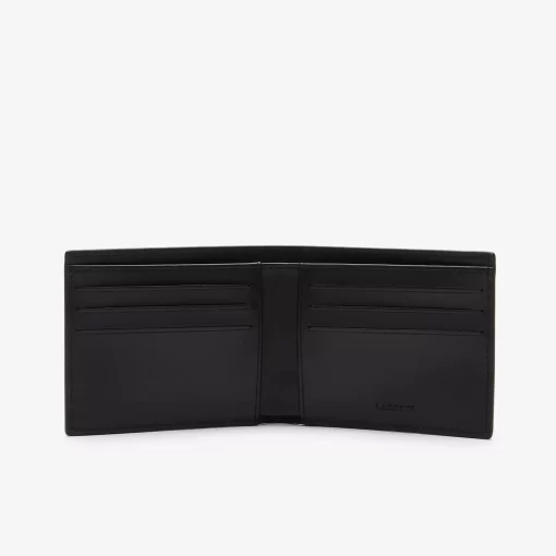 Lacoste Geldbörsen & Kleinlederwaren>Herren Brieftasche The Blend Aus Canvas Monogram Noir Gris H45