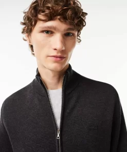 Lacoste Pullover>Herren Cardigan Aus Wolle Grau El6