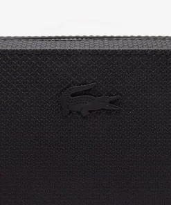 Lacoste Geldbörsen & Kleinlederwaren>Herren Chantaco Brieftasche Aus Pique-Leder Mit Reisverschluss Black 000