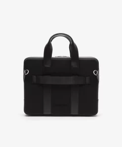 Lacoste Business- & Laptoptaschen>Herren Chantaco Laptop-Tasche Aus Pique-Leder, Extra Schmal Black 000