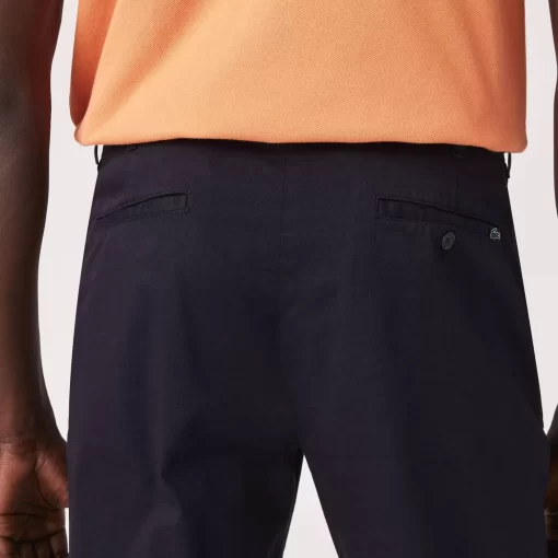 Lacoste Hosen & Shorts>Herren Chinos Aus Stretch-Baumwolle Navy Blau Hde