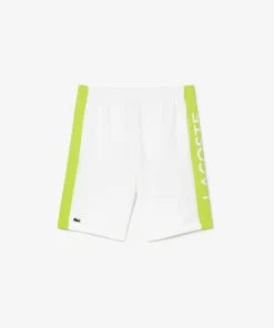 Lacoste Hosen & Shorts>Herren Colourblock-Shorts Aus Baumwollfleece Weis / Gelb Ug5