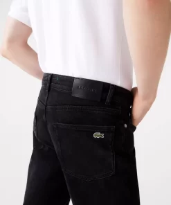 Lacoste Hosen & Shorts>Herren Denim-Jeans Aus Stretch-Baumwolle Slim Fit Schwarz Hyy