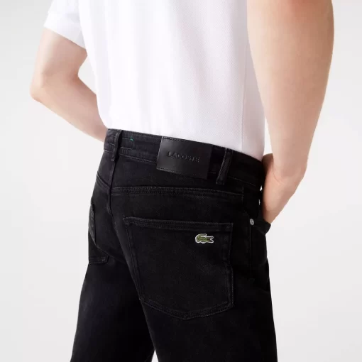 Lacoste Hosen & Shorts>Herren Denim-Jeans Aus Stretch-Baumwolle Slim Fit Schwarz Hyy