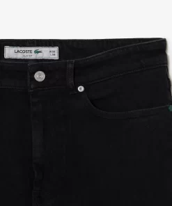 Lacoste Hosen & Shorts>Herren Denim-Jeans Aus Stretch-Baumwolle Slim Fit Schwarz Hyy