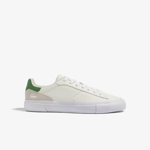 Lacoste Sneakers>Herren French Open Sneakers L006 Aus Leder Off Wht/Grn Wg1