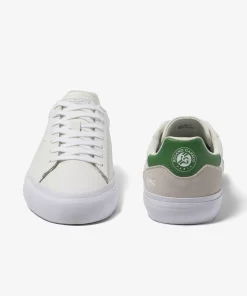 Lacoste Sneakers>Herren French Open Sneakers L006 Aus Leder Off Wht/Grn Wg1