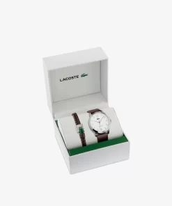 Lacoste Uhren>Herren Geschenkset Bestehend Aus Uhr Und Schmuckstuck Braun 000