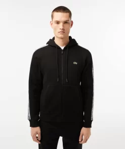 Lacoste Sweatshirts>Herren Jogger Pulli Mit Logo-Streifen Und Reisverschluss Schwarz 031