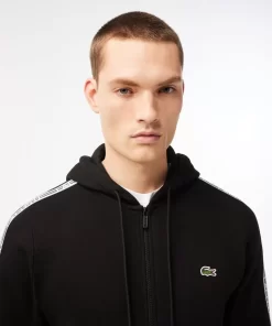 Lacoste Sweatshirts>Herren Jogger Pulli Mit Logo-Streifen Und Reisverschluss Schwarz 031