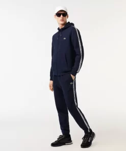 Lacoste Sweatshirts>Herren Jogger Pulli Mit Logo-Streifen Und Reisverschluss Navy Blau 166