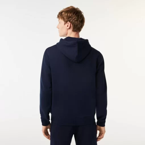 Lacoste Sweatshirts>Herren Jogger Pulli Mit Logo-Streifen Und Reisverschluss Navy Blau 166