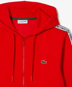 Lacoste Sweatshirts>Herren Jogger Pulli Mit Logo-Streifen Und Reisverschluss Rot S5H