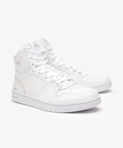 Lacoste Sneakers>Herren L001 Mid Sneaker Mit Gepragtem Logo White/White 21G