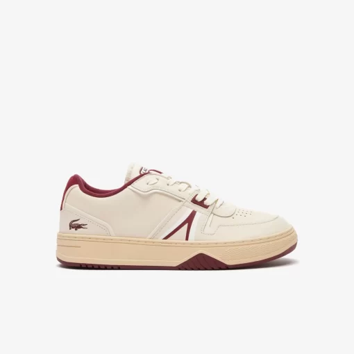 Lacoste Sneakers>Herren L001 Sneakers Aus Leder Mit Osen Wht/Burg 2G1