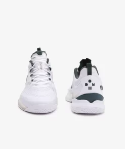 Lacoste Tennis>Herren Ag-Lt23 Tennis-Schuhe Aus Funktionellem Pique White/Dark Green 1R5