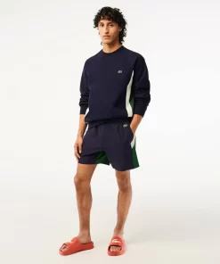 Lacoste Badebekleidung>Herren Badehose Aus Recyceltem Polyamid Mit Colourblock Navy Blau / Grun / Weis Yun