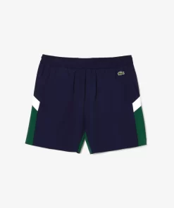 Lacoste Badebekleidung>Herren Badehose Aus Recyceltem Polyamid Mit Colourblock Navy Blau / Grun / Weis Yun