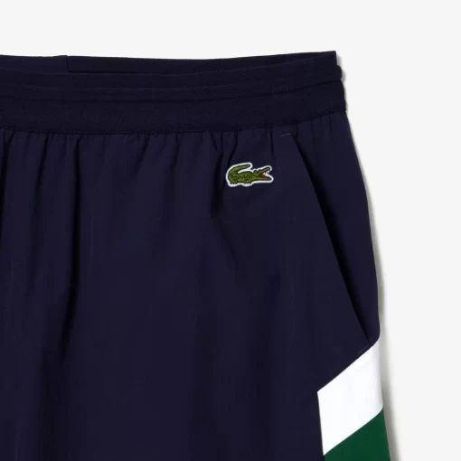 Lacoste Badebekleidung>Herren Badehose Aus Recyceltem Polyamid Mit Colourblock Navy Blau / Grun / Weis Yun