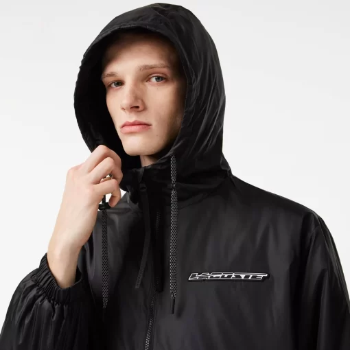 Lacoste Jacken & Mäntel>Herren Gesteppte Kapuzenjacke Schwarz C31