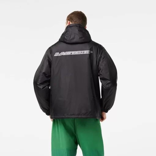 Lacoste Jacken & Mäntel>Herren Gesteppte Kapuzenjacke Schwarz C31