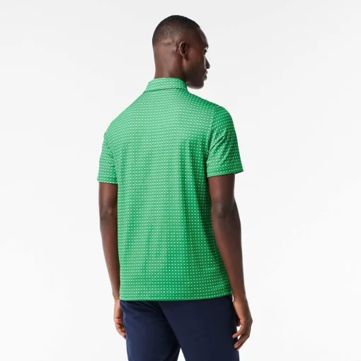 Lacoste Golf>Herren Golf Poloshirt Aus Recyceltem Polyester Grun / Weis Qbi